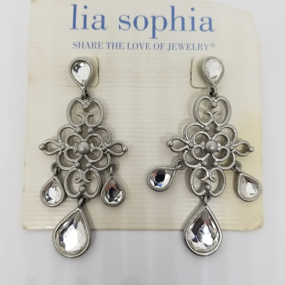 Lia Sophia Silver Ethereal Chandelier Earrings